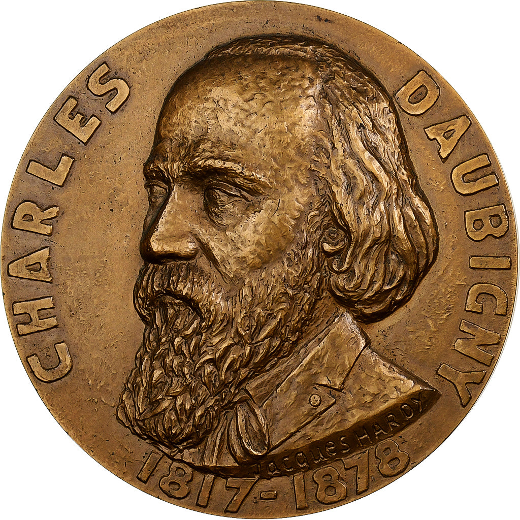 France, Medal, Charles Daubigny, L'Atelier flottant, 1967, Bronze, Hardy