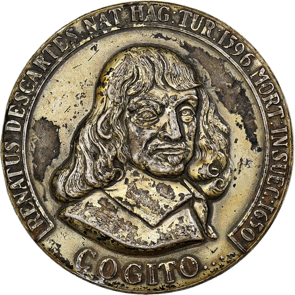 Frankrijk, Medaille, René Descartes, Cogito..., Bronzen, FR+