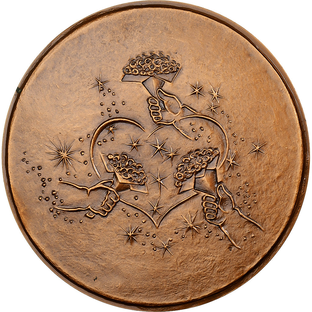 Frankreich, Medaille, Germaine Coty, 1957, MDP, Bronze, Coeffin, VZ
