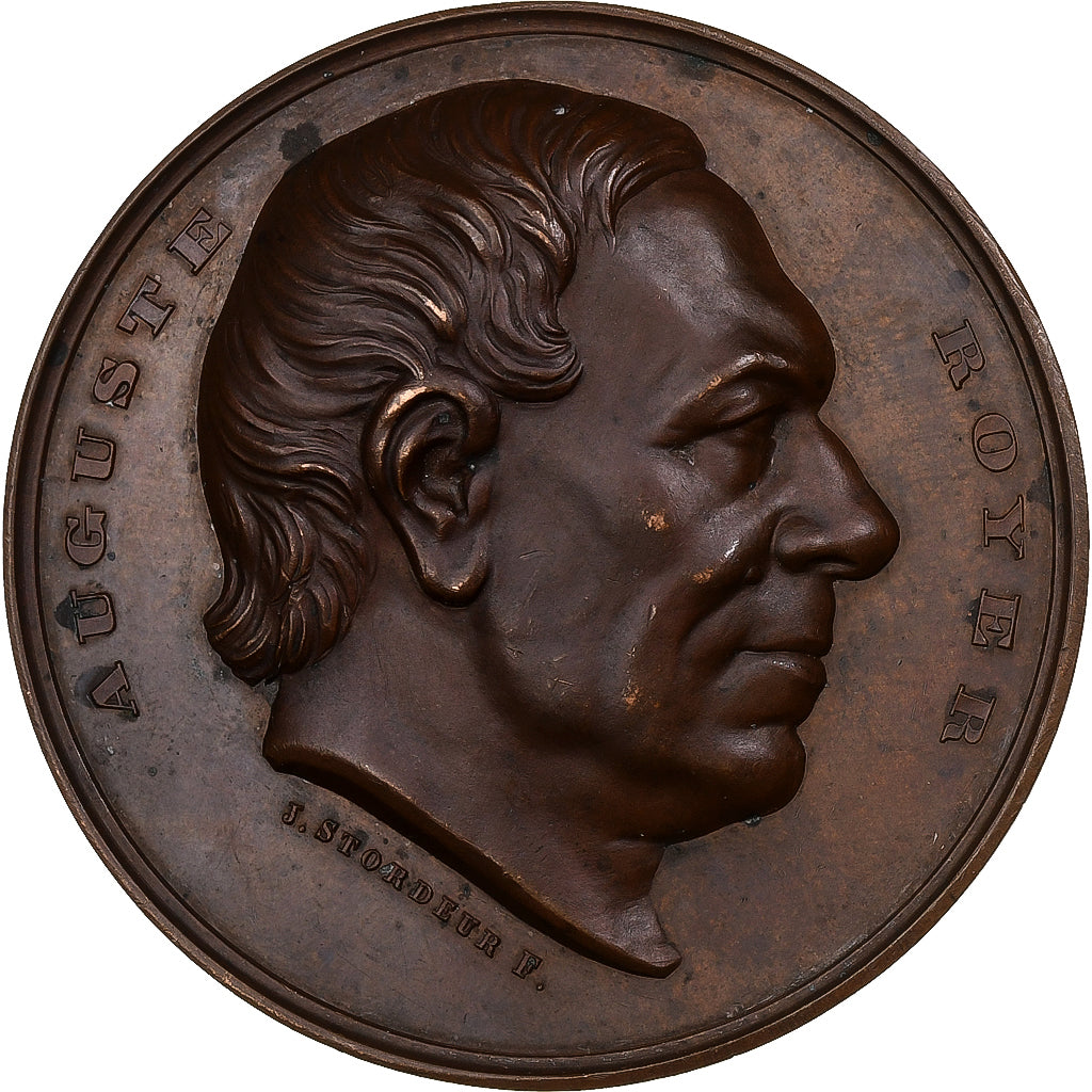 Belgia, medal, Auguste Royer, Brązowy, Stordeur, AU(55-58)