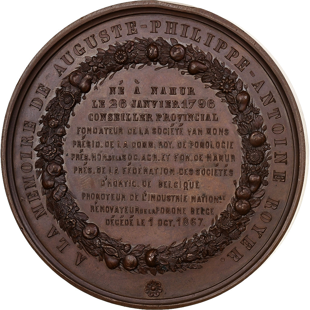 Belgia, medal, Auguste Royer, Brązowy, Stordeur, AU(55-58)