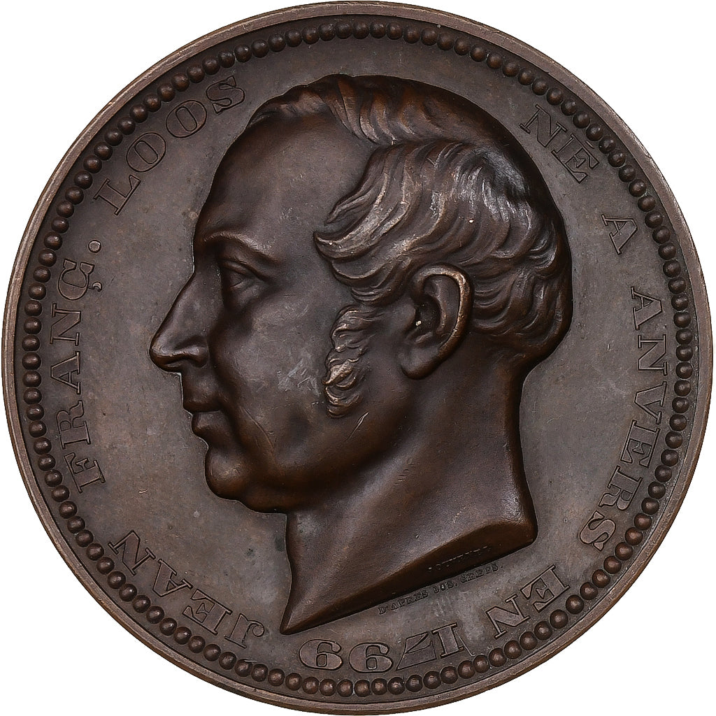 Belgia, medal, Jean-François Loos, Bourgmestre et représentant d'Anvers, 1859