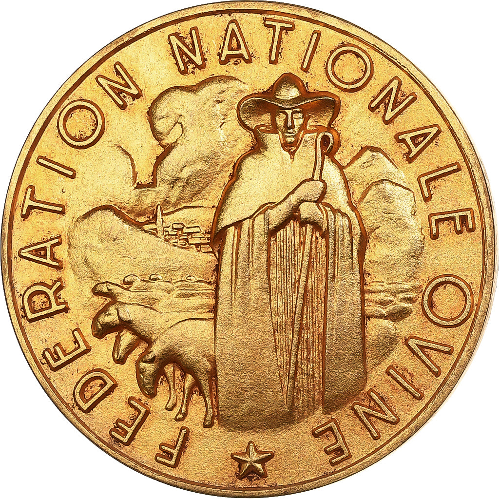 Frankreich, Medaille, Fédération Nationale Ovine, Gilt Bronze, SS+
