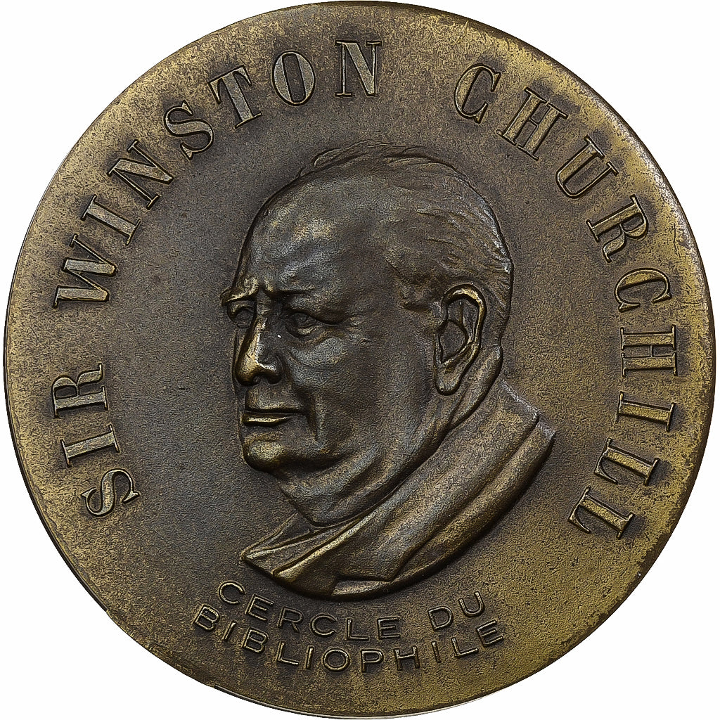 Francia, medaglia, Winston Churchill, cercle du Bibliophile, Bronzo, BB+