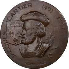 France, Médaille, Jacques Cartier, Saint-Malo, Cuivre, TTB+
