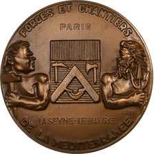 Francia, medalla, Paquebot Napoléon, 1959, Bronce, Darby, EBC