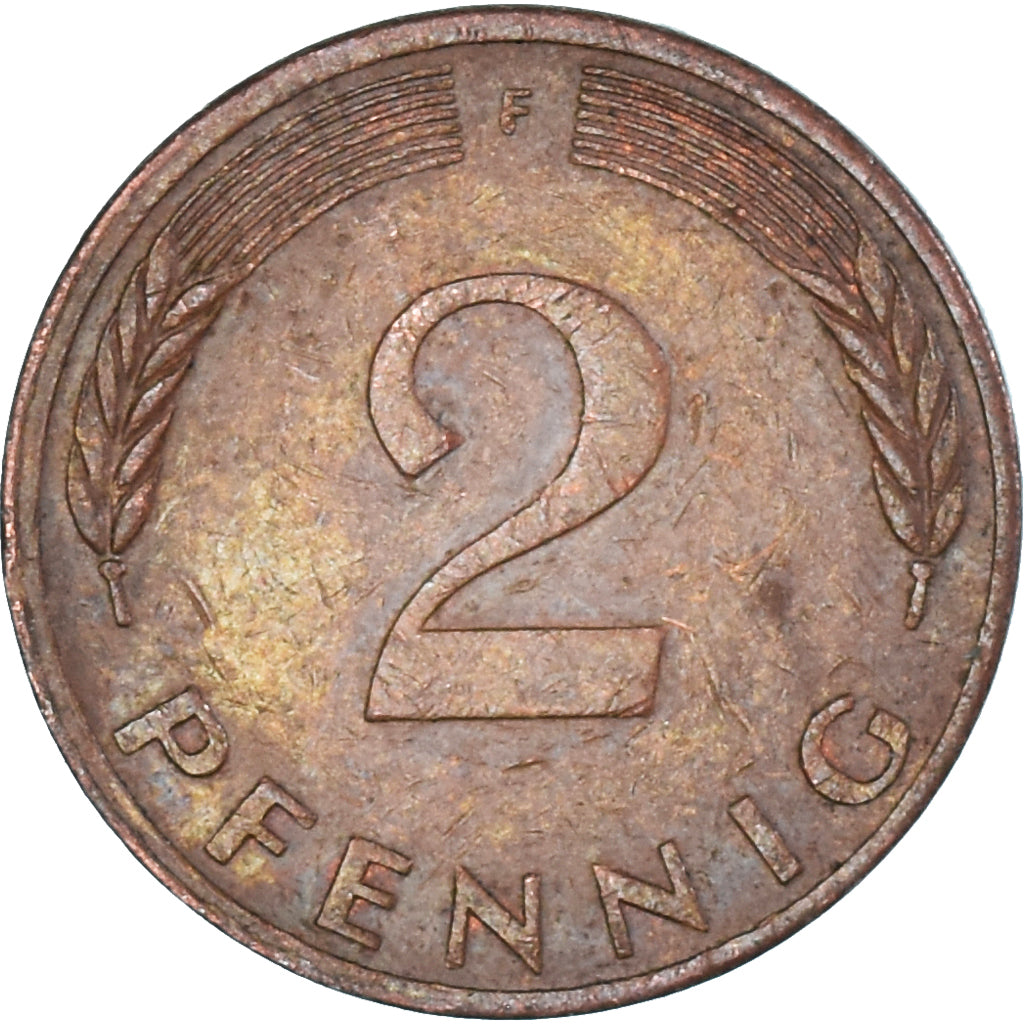 Moeda, Alemanha, 2 Pfennig, 1980