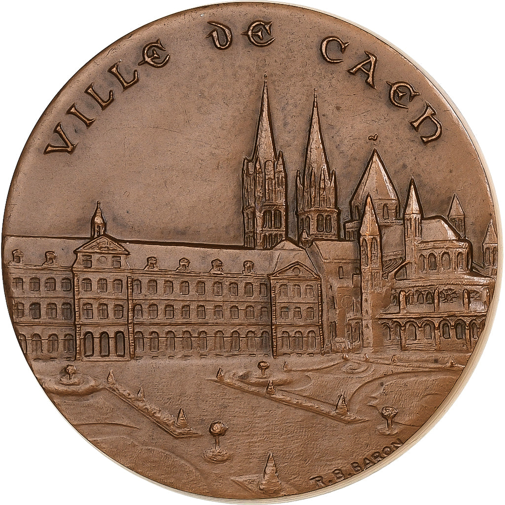 France, Médaille, Ville de Caen, 1969, Bronze, SUP, Baron