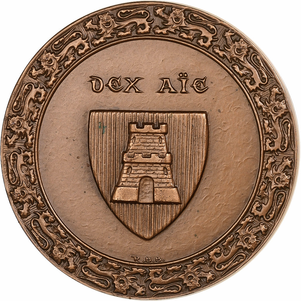 France, Médaille, Ville de Caen, 1969, Bronze, SUP, Baron