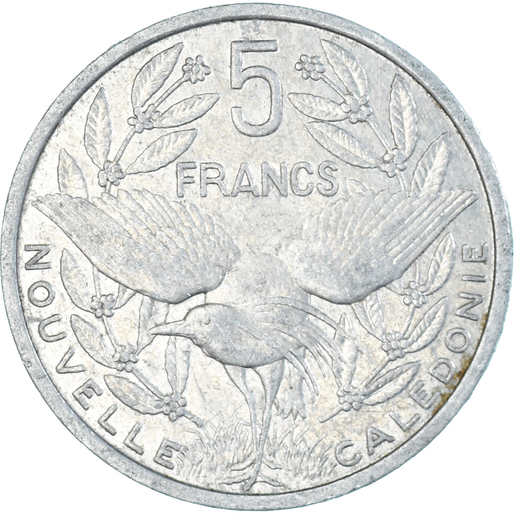 Coin, New Caledonia, 5 Francs, 1986