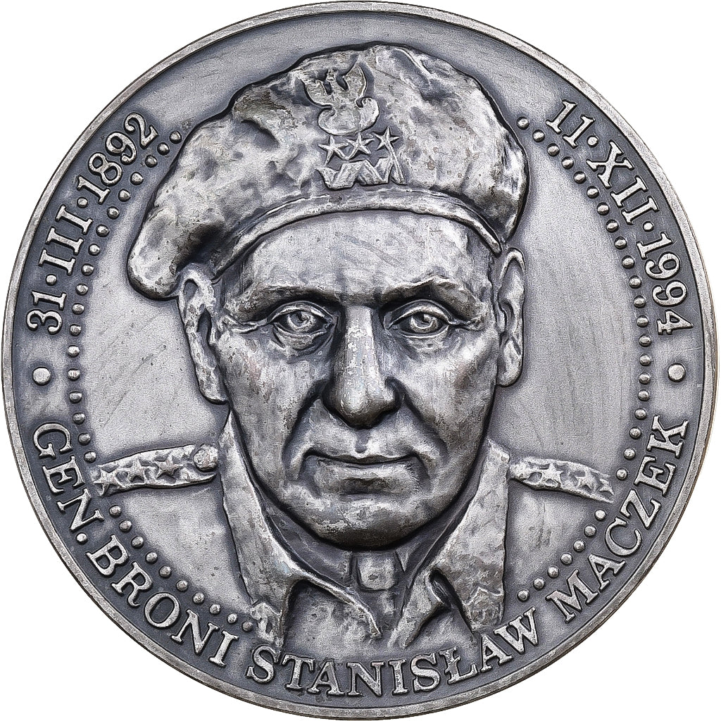 Polen, Medaille, Stanisław Maczek, 1st Armoured Division, 1996, Stahl