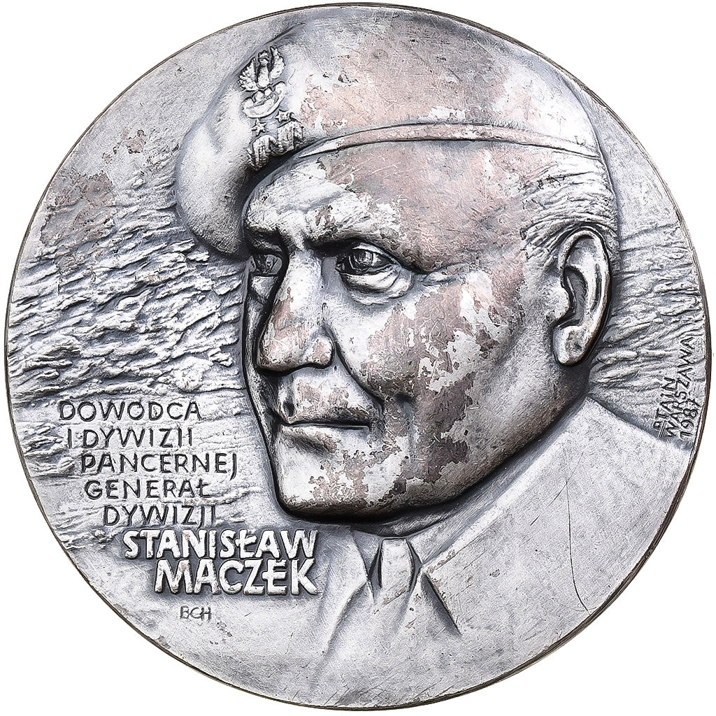Polen, Medaille, Stanisław Maczek, Battle of Wilhelmshaven, 1987, Staal
