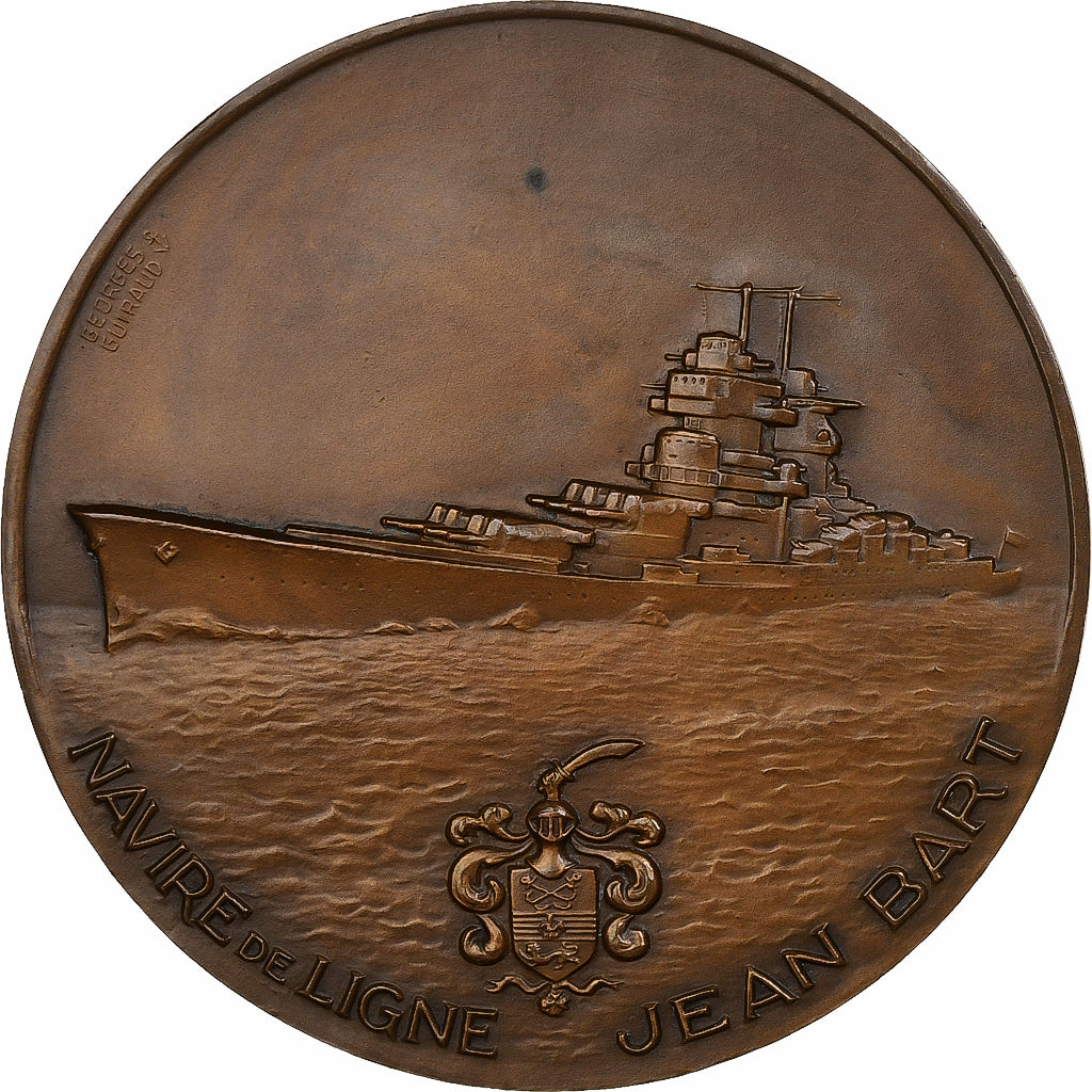 Francia, medaglia, Chevalier Jean Bart, Navire de Ligne, Undated (1973), MDP