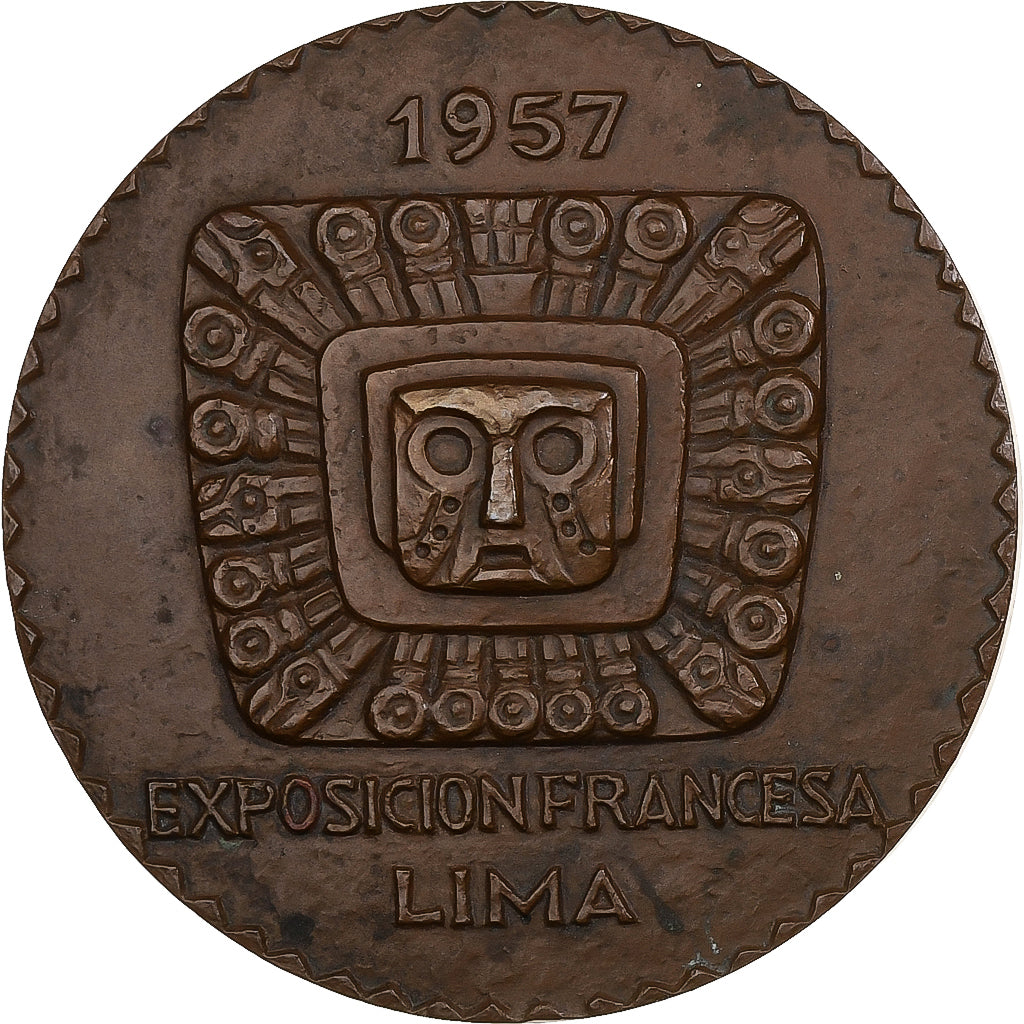 France, Medal, Exposition Française au Pérou, Lima, 1957, Bronze, Muller