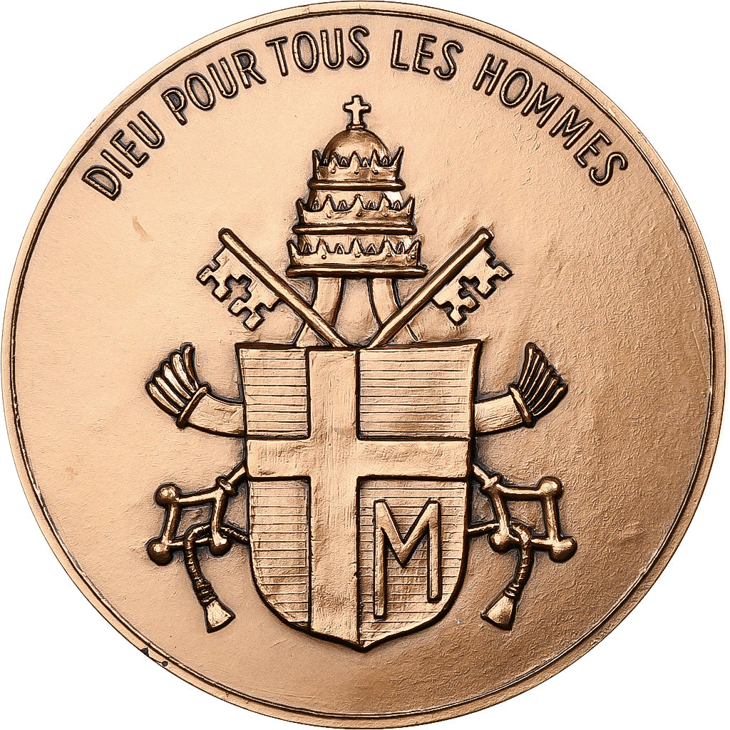 Vaticaan, Medaille, Jean Paul II, Dieu pour tous les Hommes, Bronzen, Belmondo