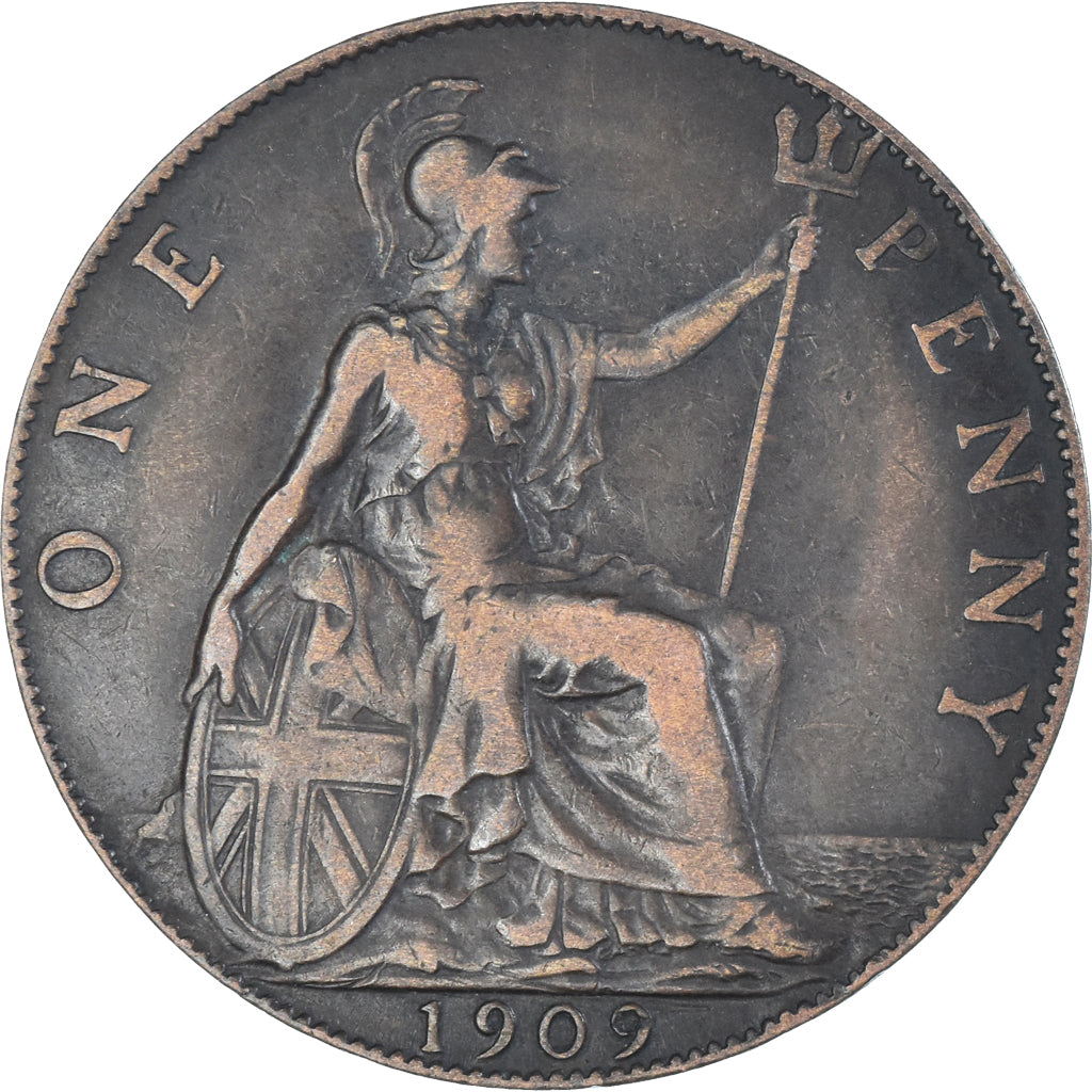 Moneda, Gran Bretaña, Penny, 1909