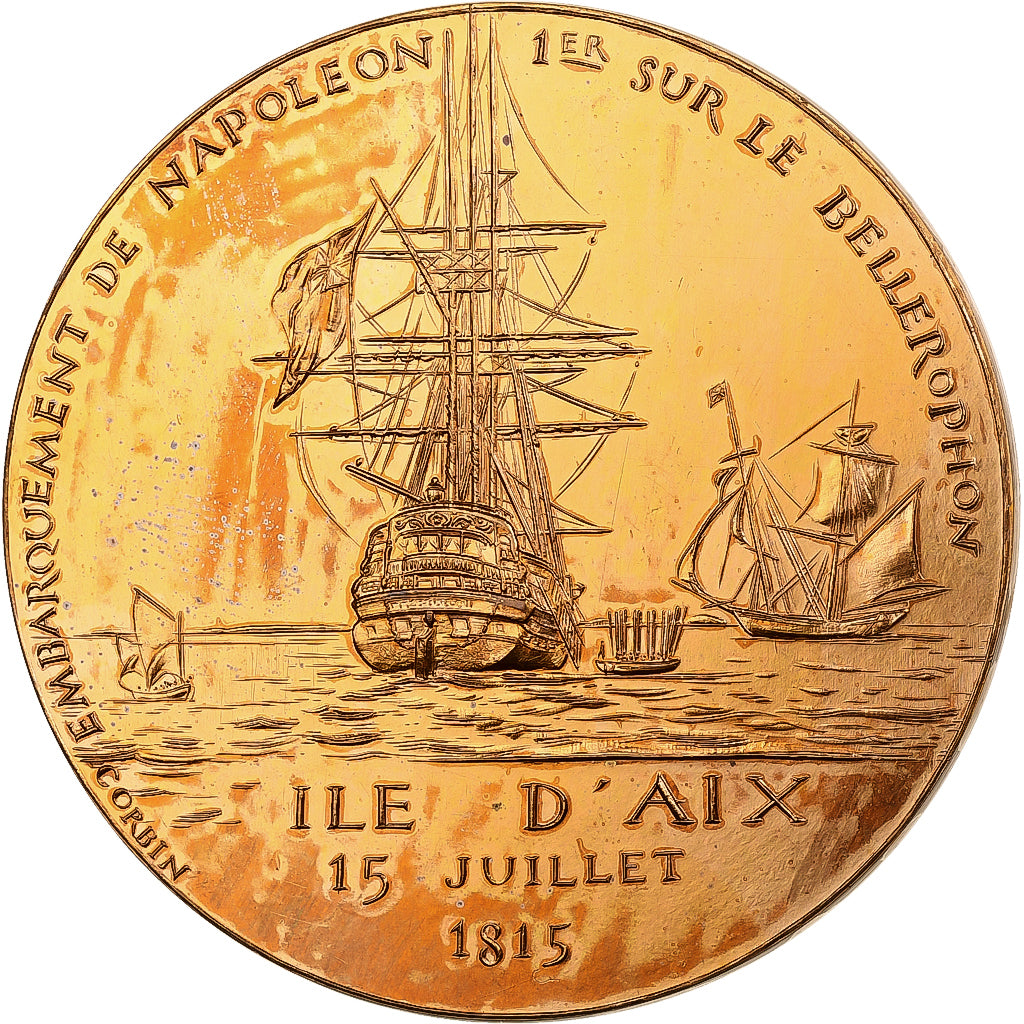 Frankrijk, Medaille, Napoléon sur le Bellerophon et Musée Napoléon, Bronzen