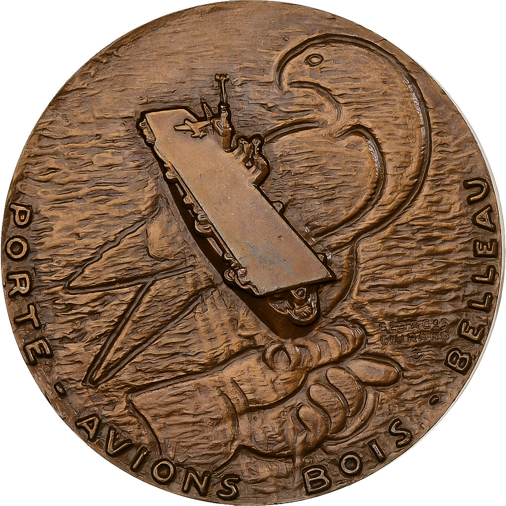 Francia, medaglia, Porte-avions Bois Belleau, Bronzo, Guiraud, SPL-