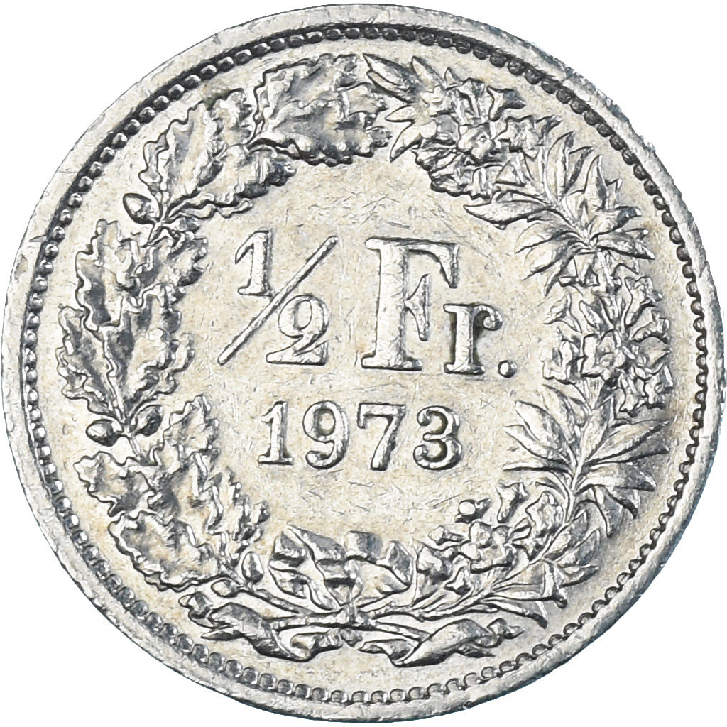 Coin, Switzerland, 1/2 Franc, 1973