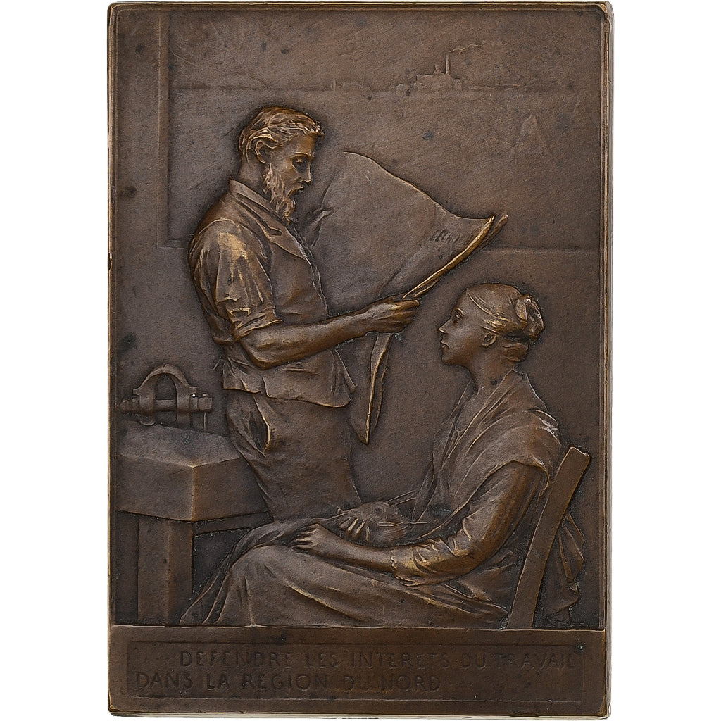 Francja, medal, Gustave-Louis Dubar, Directeur de l'Echo du Nord, 1901