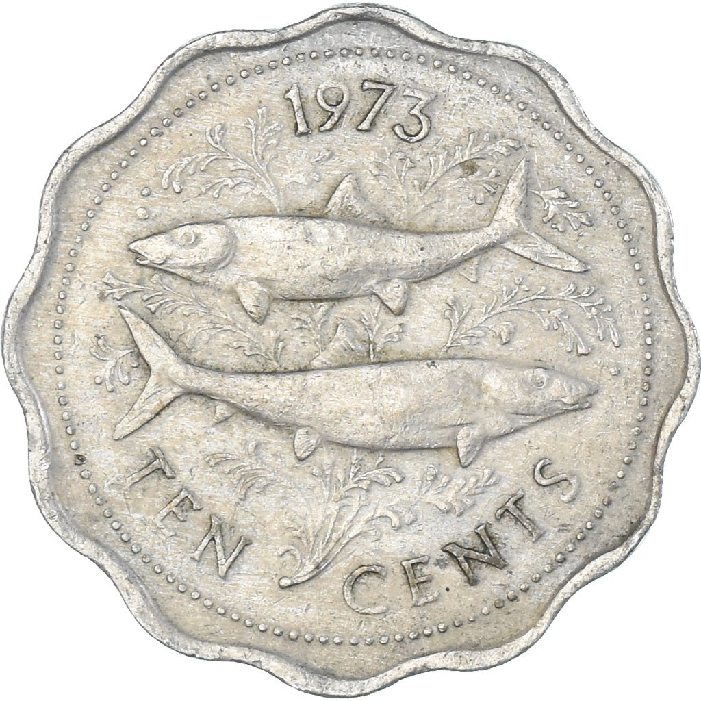 Moeda, Baamas, 10 Cents, 1973