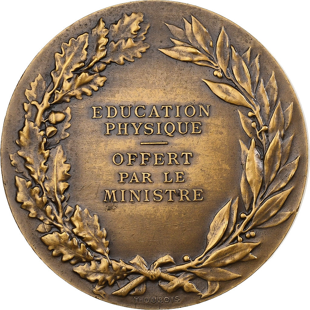 France, Médaille, Education Physique, Offert par le Ministre, Bronze, TTB+