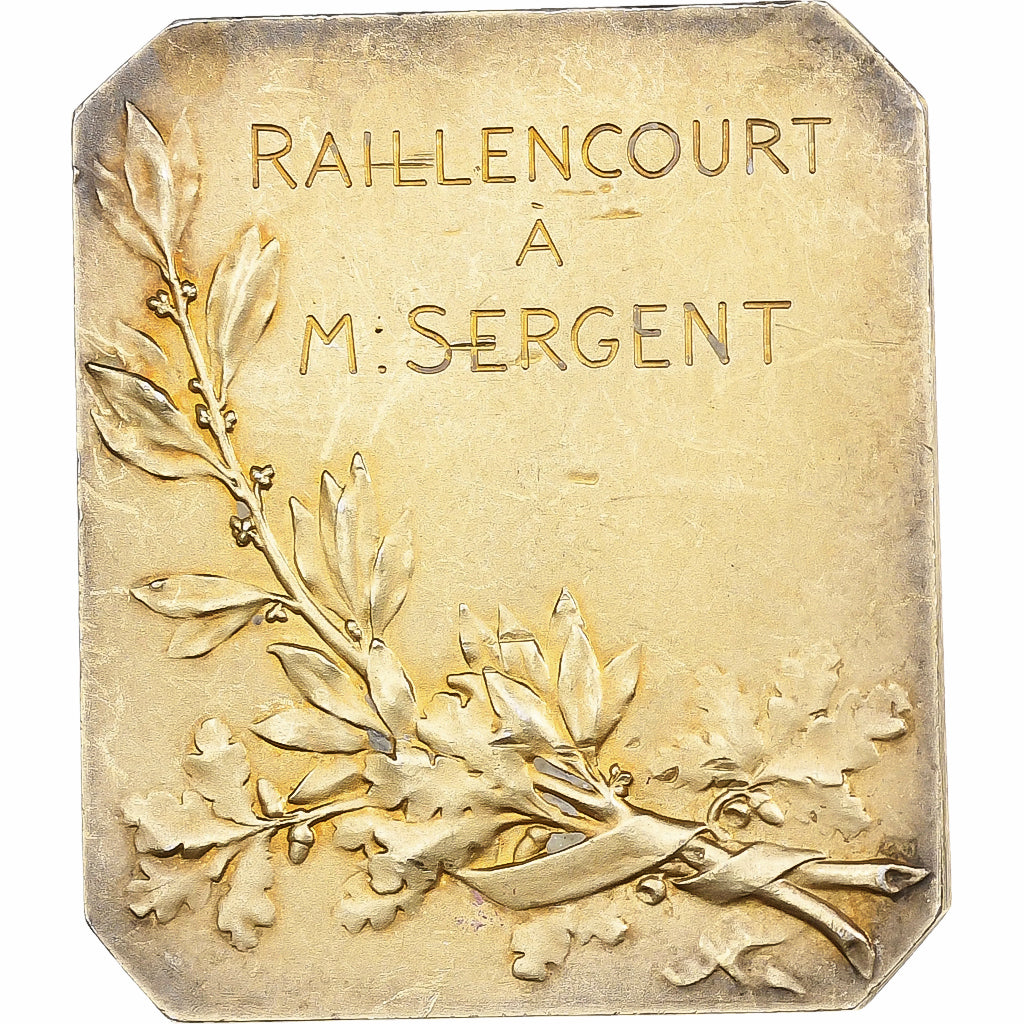 France, Medal, Raillencourt à M. Sergent, Silver, Dubois, AU(50-53)