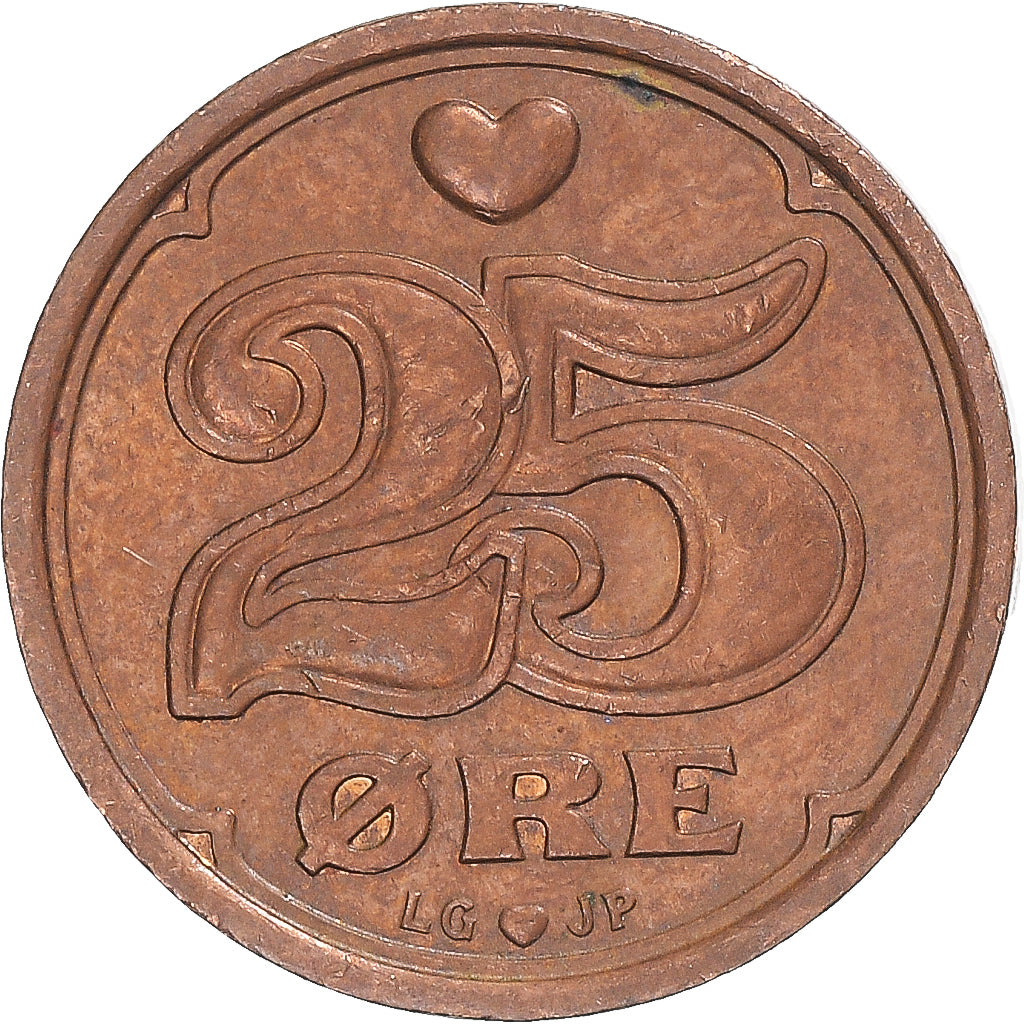 Moneta, Danimarca, 25 Öre, 1999