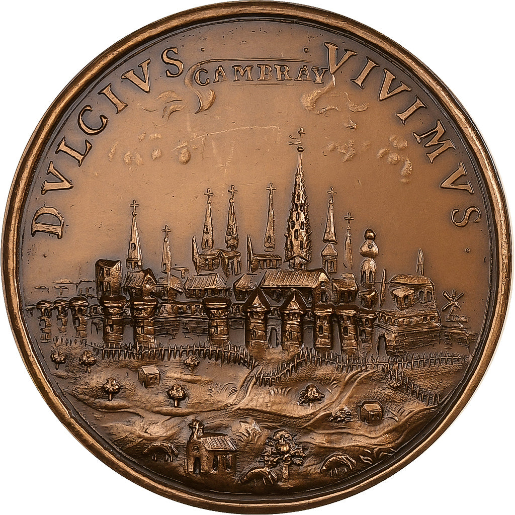 France, Medal, Louis XIV, Cambray réuni à la couronne, 1977, MDP, Bronze