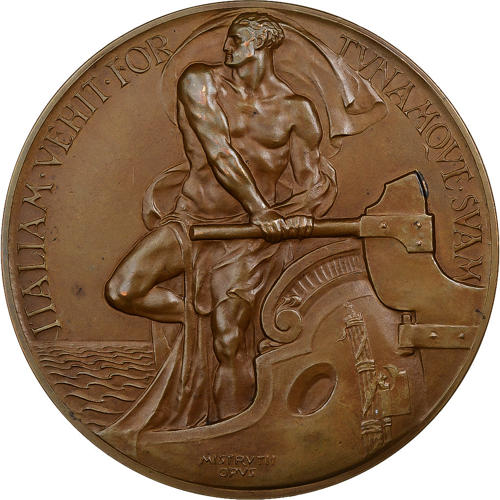 Italia, medaglia, Benito Mussolini, 1925, Bronzo, Mistruzzi, SPL-