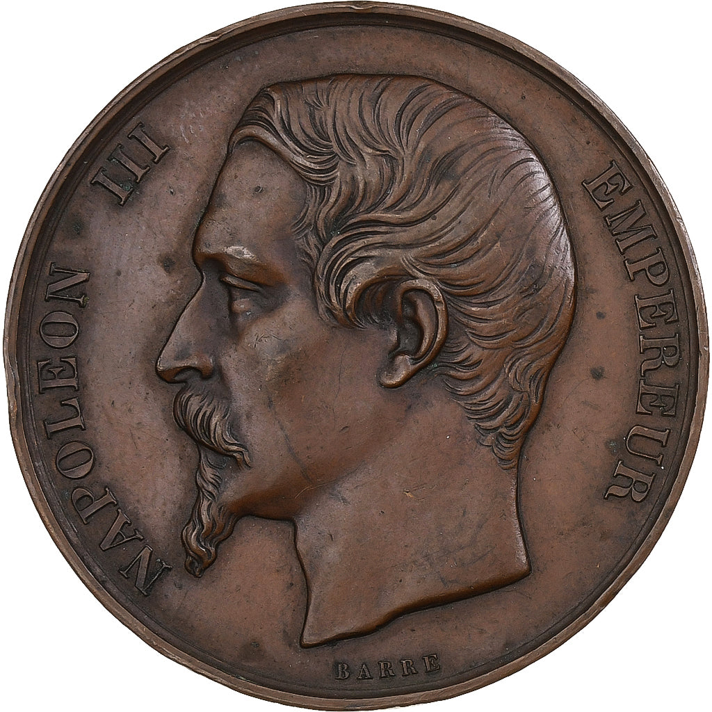 Francia, medalla, Napoléon III, Société municipale de secours mutuels, 1861