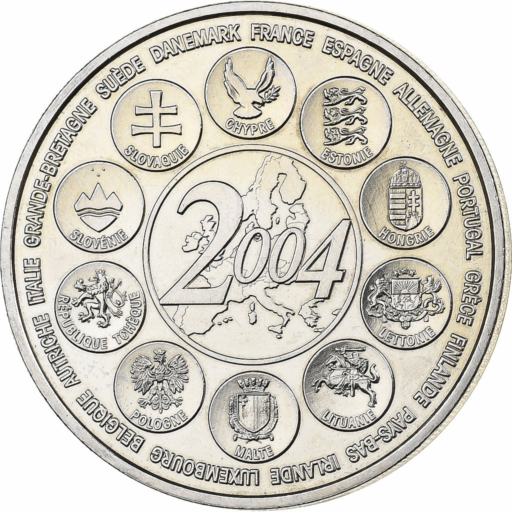 France, Medal, L'Europe des XXV, Essai, 2004, MDP, Copper-nickel, AU(55-58)