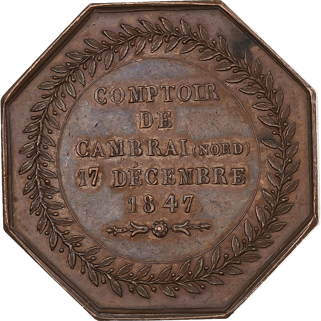 Francia, medaglia, Comptoir de Cambrai, 1847, Rame, Montagny, SPL-