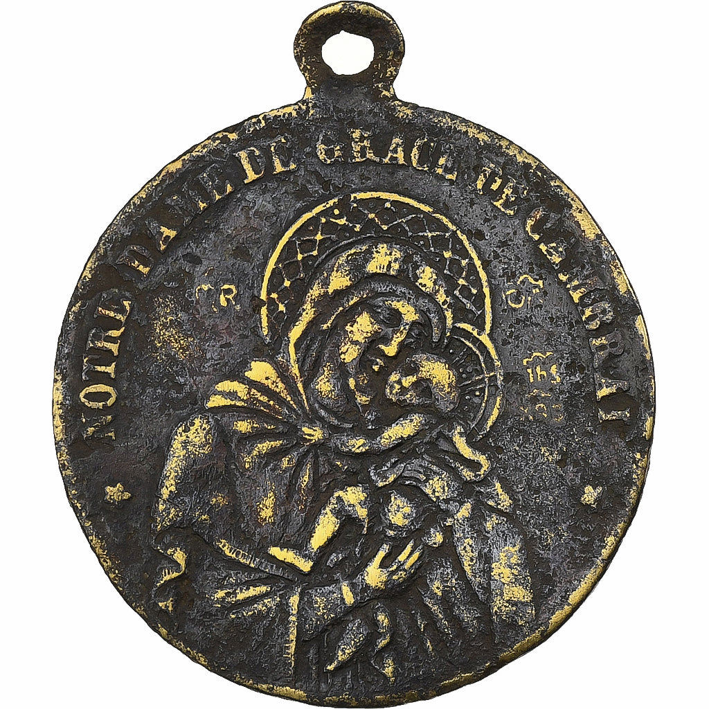 Frankreich, Medaille, Notre Dame de Grâce de Cambrai, 1894, Messing, S