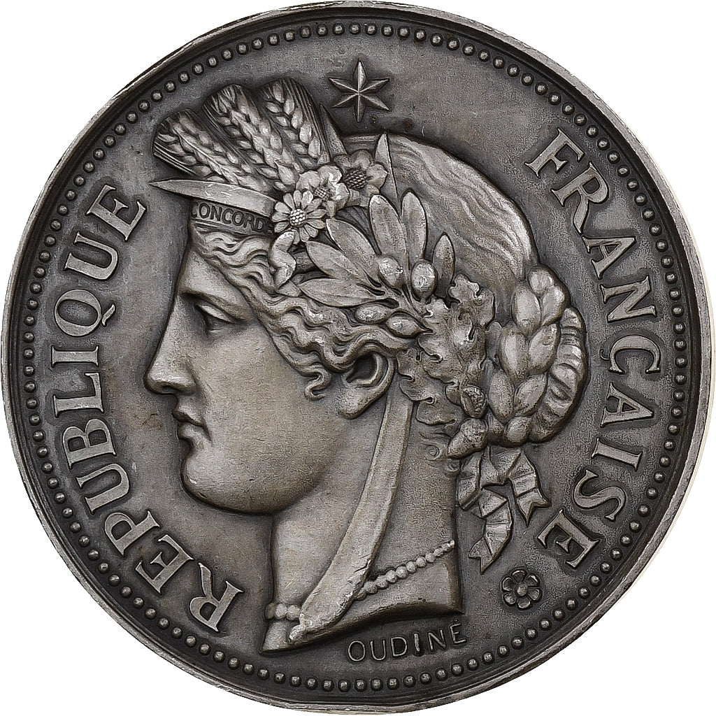 France, Medal, Préfet de la Seine-Inférieure, MDP, Silvered bronze, Oudiné