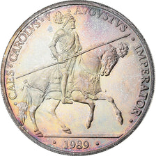 Spagna, 5 Ecu, Charles Quint, 1989, Madrid, Argento, SPL-