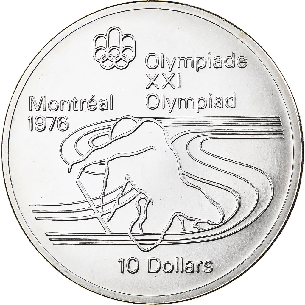 Canada, Elizabeth II, 10 Dollars, 1976 Olympics - Canoeing, 1976, Ottawa