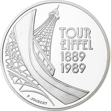 Frankreich, 5 Francs, Tour Eiffel, 1989, MDP, PP, Silber, STGL