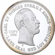 Norway, Medal, Carl XV, Replica of 1 Speciedaler 1861, 2006, Silver, Proof