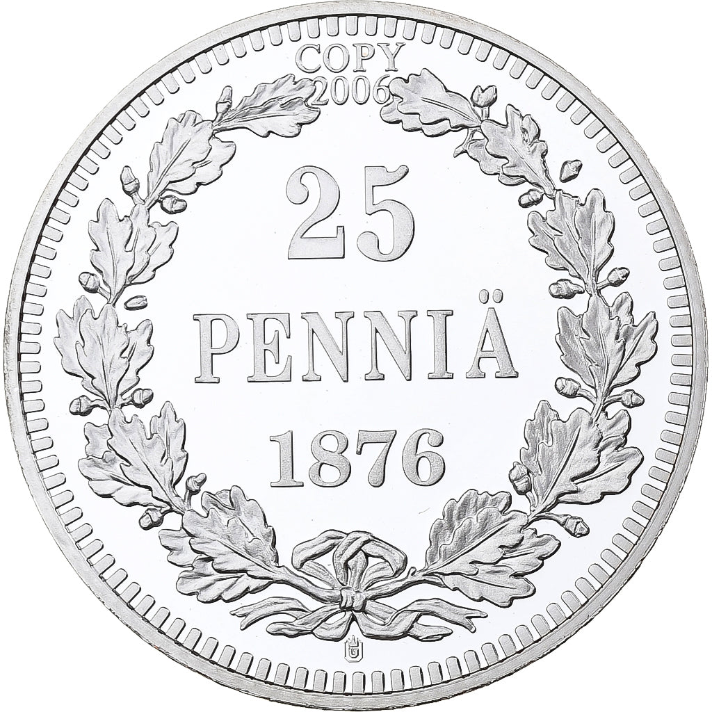 Finland, Medaille, Réplique de 25 Penniä de 1876, 2006, Zilver, Proof, FDC