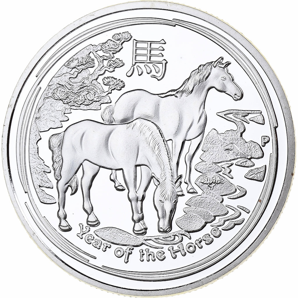 Australia, Elizabeth II, Dollar, Year of the Horse, 2014, Perth, Proof, Silver
