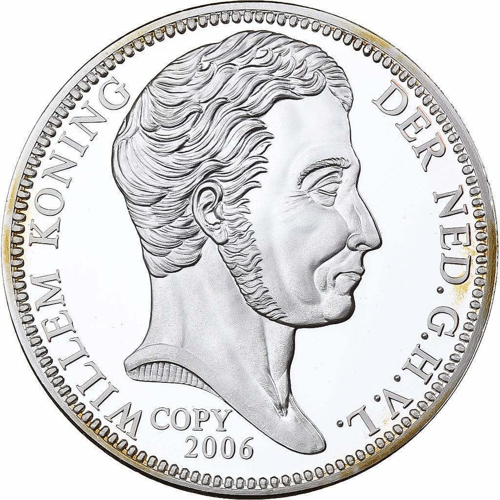 Países Baixos, medalha, Willem, Réplique de 3 Gulden 1817, 2006, Prata, Proof