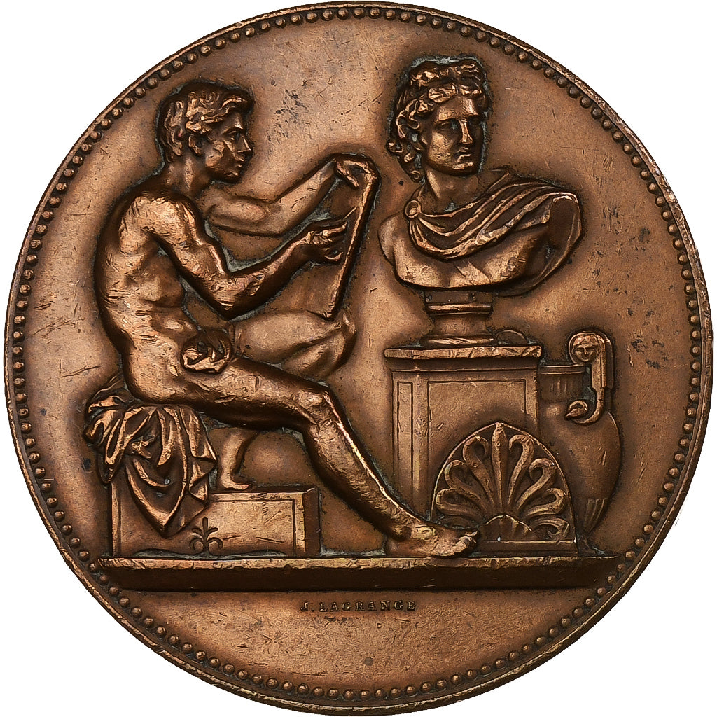 France, Medal, Prix de dessin industriel, Paris, 1890, Bronze, Lagrange