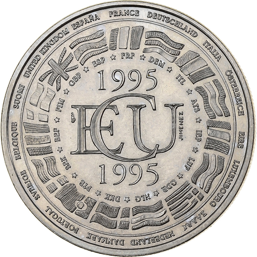 France, Medal, Ecu Europa, 1995, MDP, Copper-nickel, Jimenez, MS(60-62)