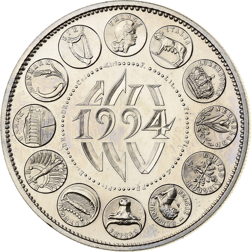 France, Medal, Ecu Europa, 1994, MDP, Copper-nickel, Rodier, MS(63)