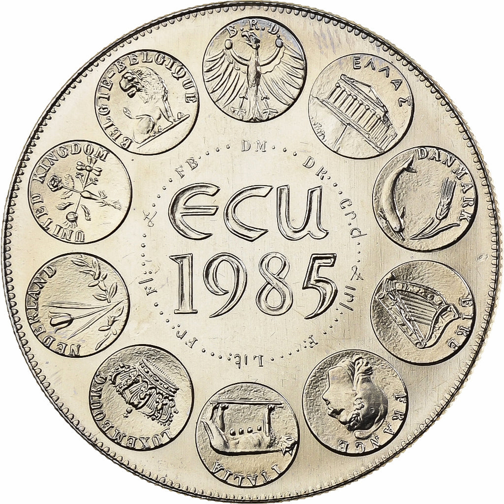 Frankreich, Medaille, Ecu Europa, 1985, MDP, Kupfer-Nickel, Rodier, UNZ