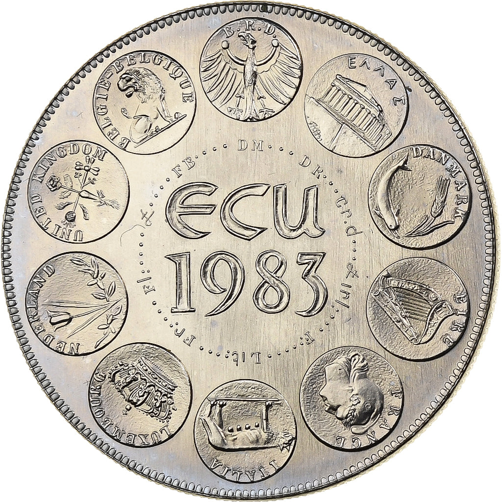 Frankreich, Medaille, Ecu Europa, 1983, MDP, Kupfer-Nickel, Rodier, UNZ
