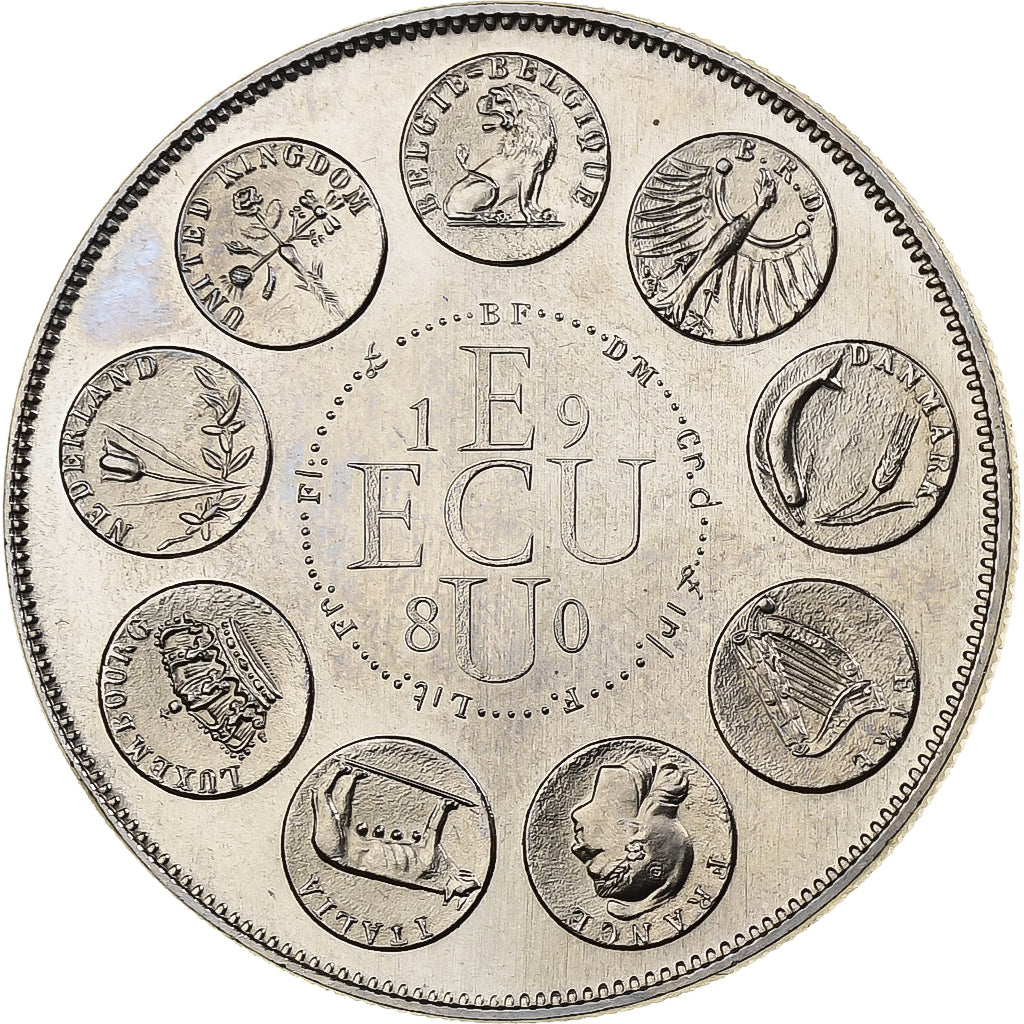 Frankreich, Medaille, Ecu Europa, 1980, MDP, Kupfer-Nickel, Rodier, UNZ