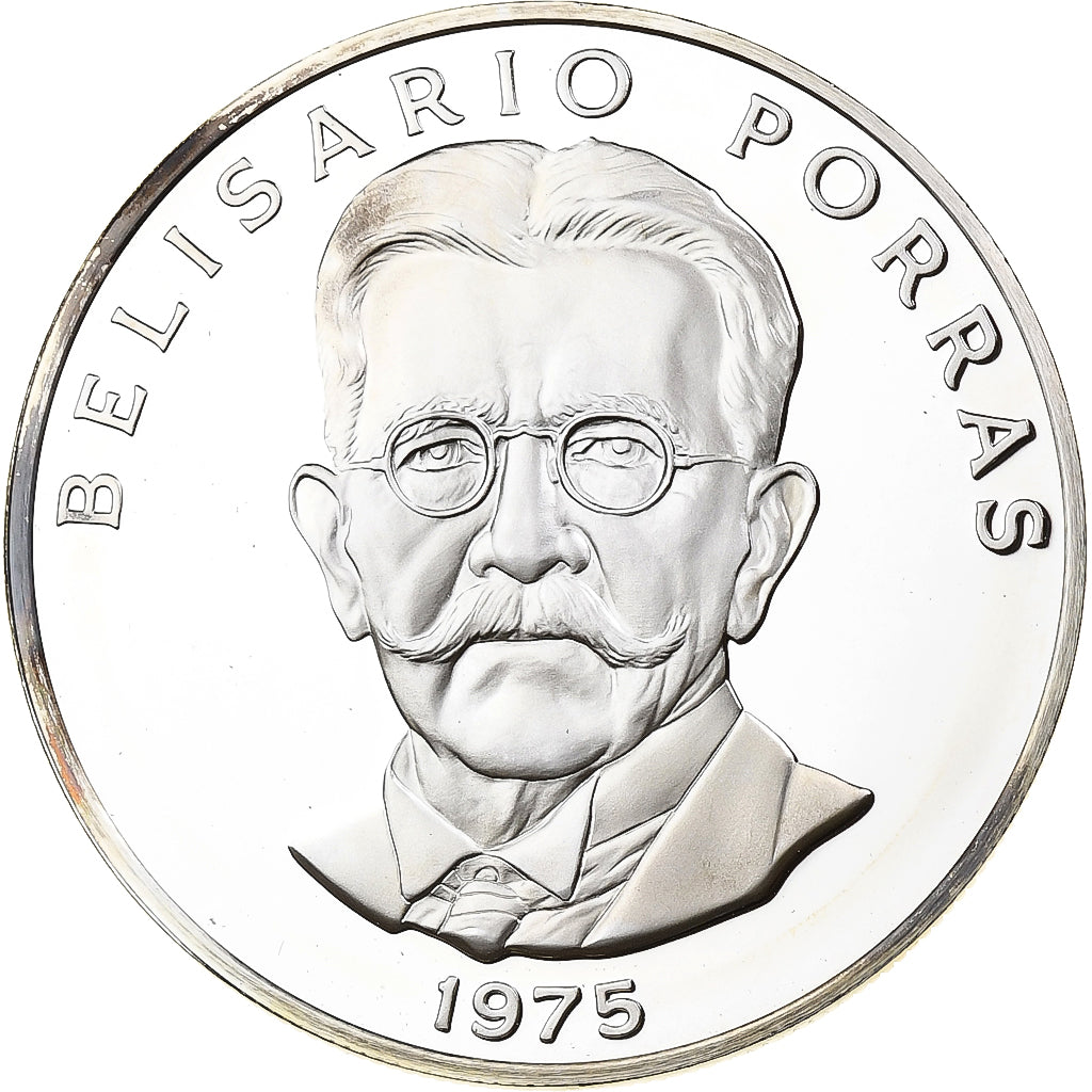 Panama, 5 Balboas, Belisario Porras, 1975, Franklin Mint, Proof, Silver