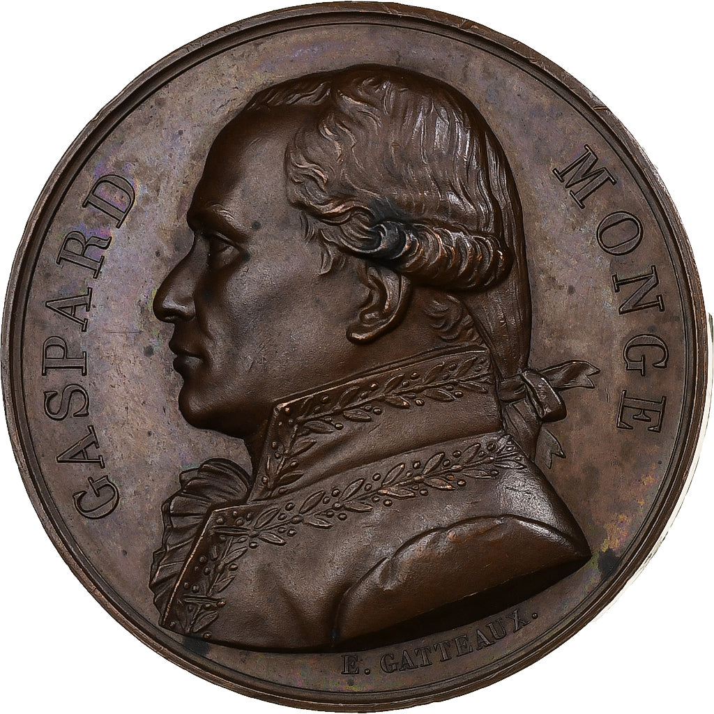 Francia, medaglia, Gaspard Monge, Galerie métallique, 1822, Rame, Gatteaux
